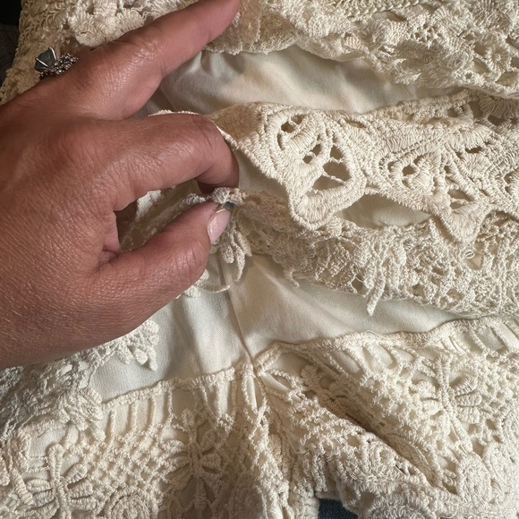 NWOT Rebellion Intricate Crochet Lace High-Waist Shorts, Boho Chic Women Med. - Picture 5 of 6